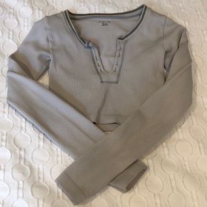 Urban Outfitters Out from Under Go for Gold long sleeve crop top, size XS